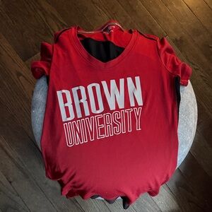 Champion Red V-Neck "BROWN UNIVERSITY" Women's Jersey